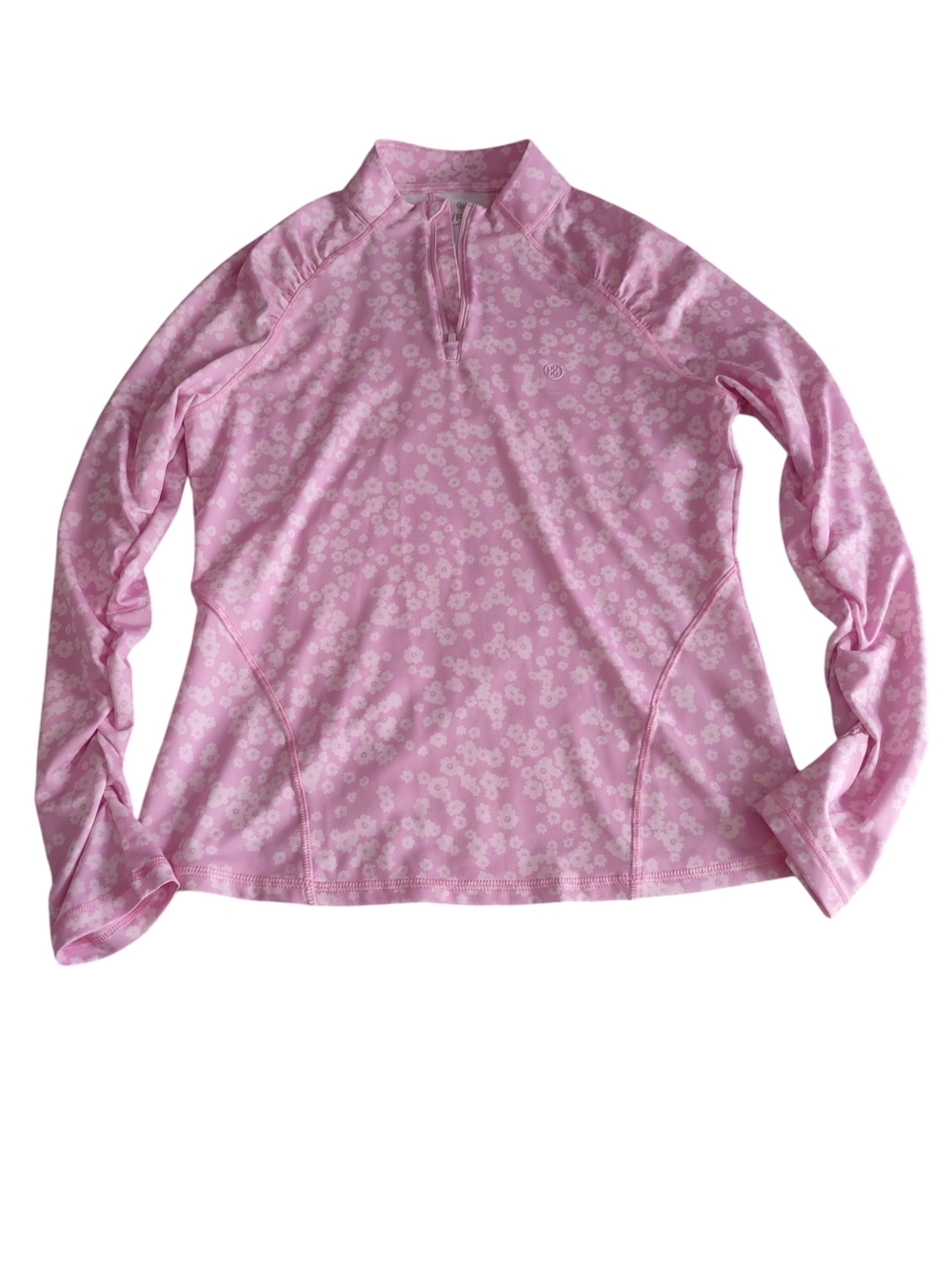 G/Fore Medium Floral Lilac 1/4 Zip Pullover